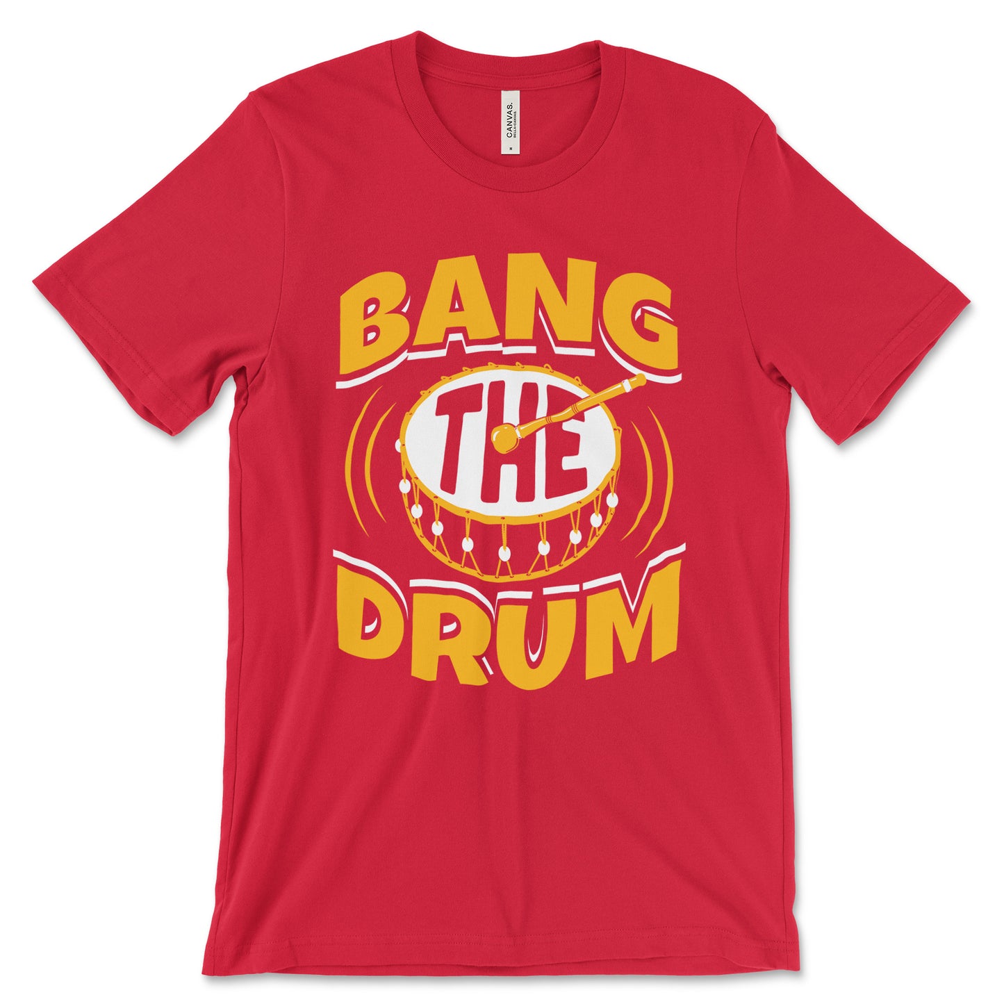 KC Swag - Kansas City Chiefs BANG THE DRUM on red unisex t-shirt