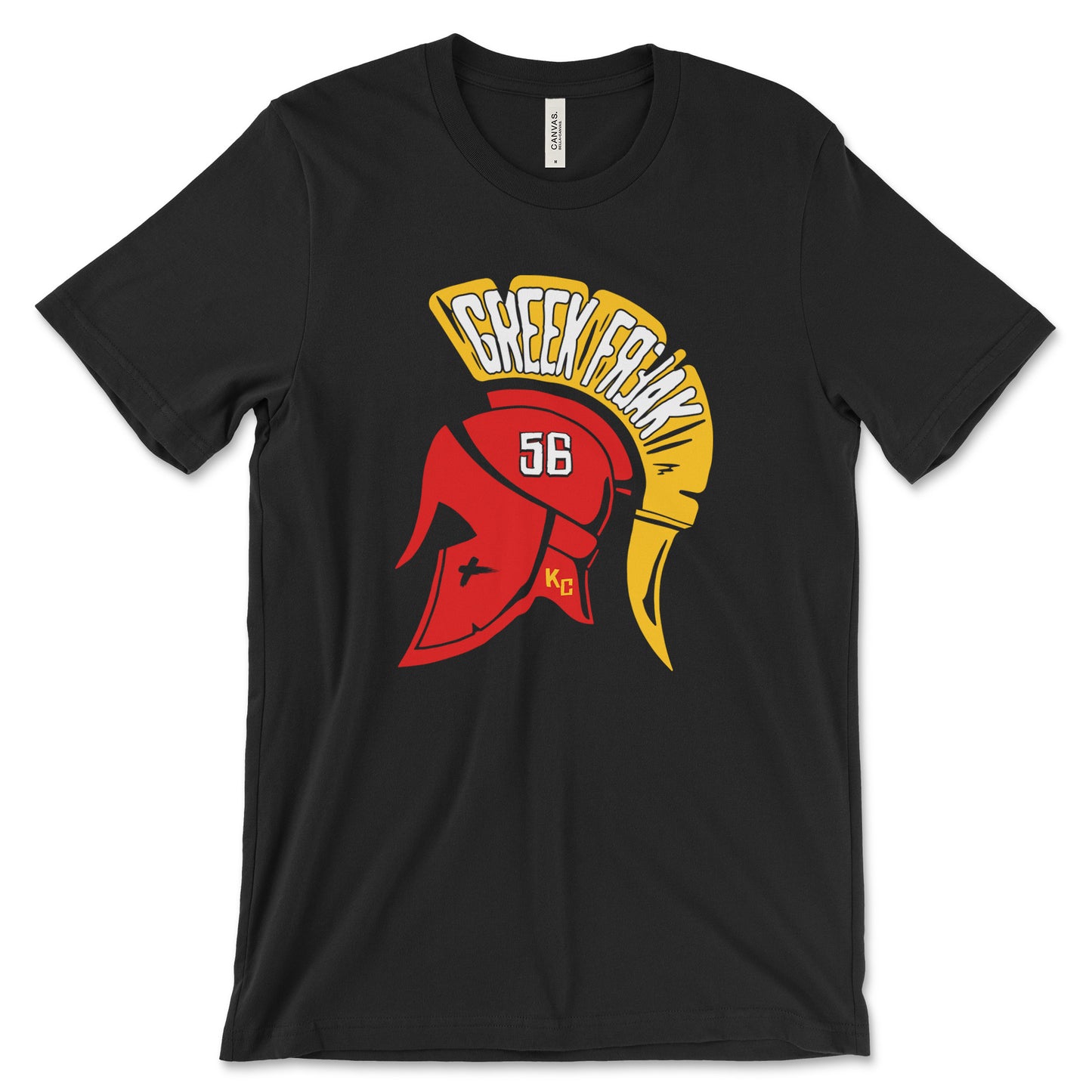 KC Swag - Kansas City Chiefs FEAR THE GREEK FREAK KARLAFTIS on black unisex t-shirt