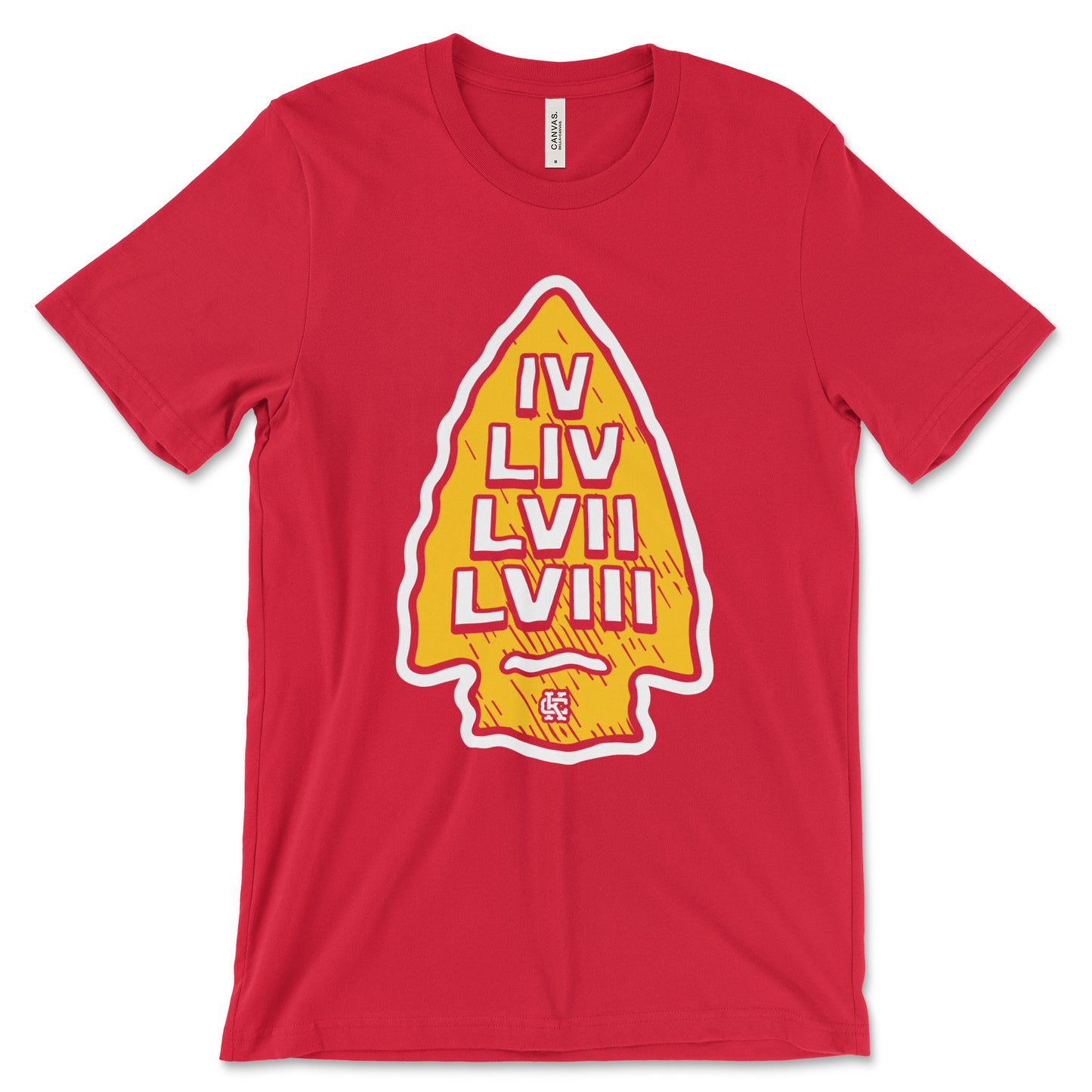 KC Swag - Kansas City Chiefs SUPER BOWL VICTORY ARROWHEAD on red unisex t-shirt