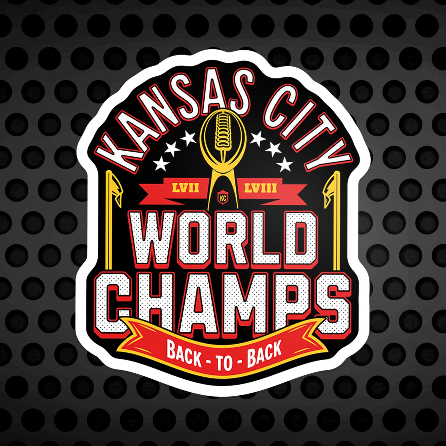 Back-To-Back World Champs Vinyl Sticker