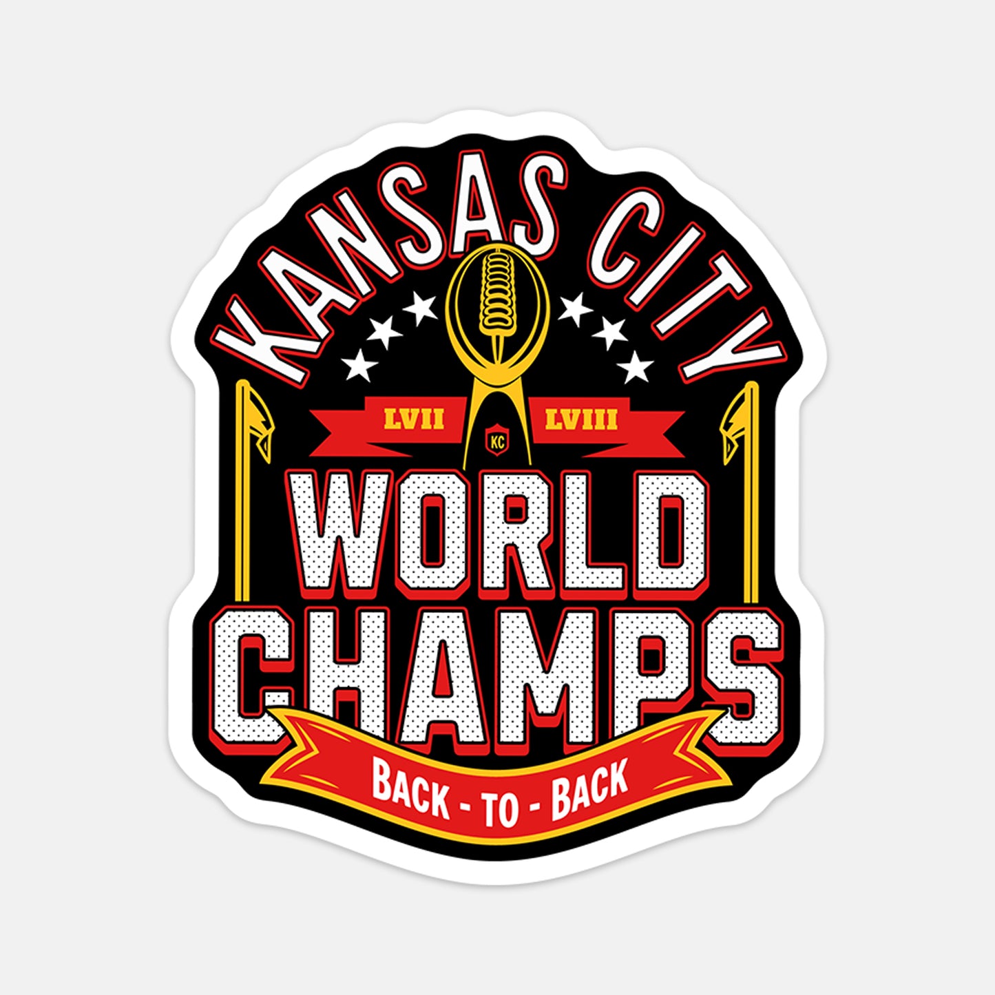 Back-To-Back World Champs Vinyl Sticker