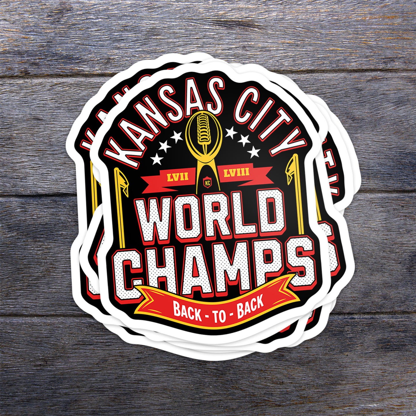 Back-To-Back World Champs Vinyl Sticker