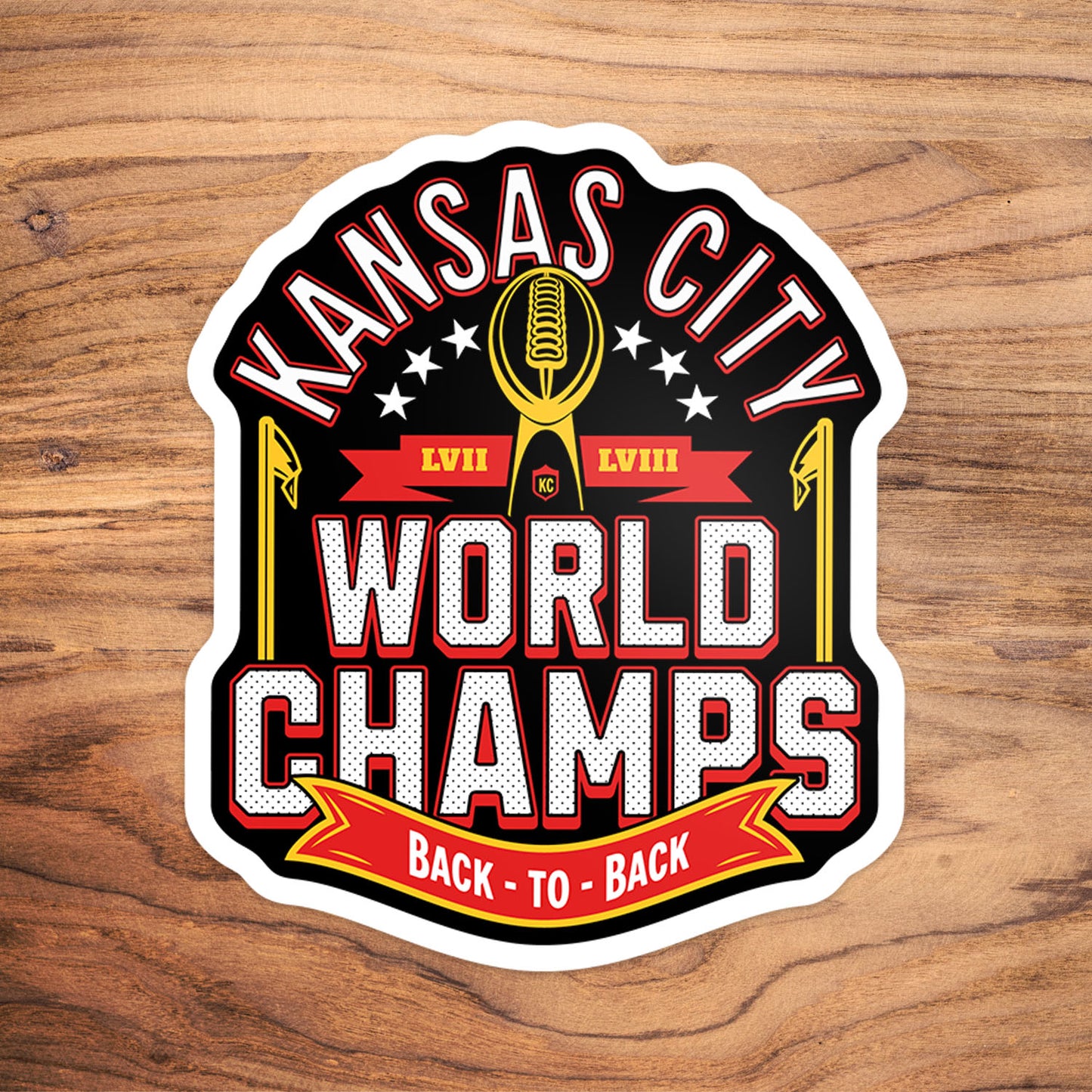 Back-To-Back World Champs Vinyl Sticker