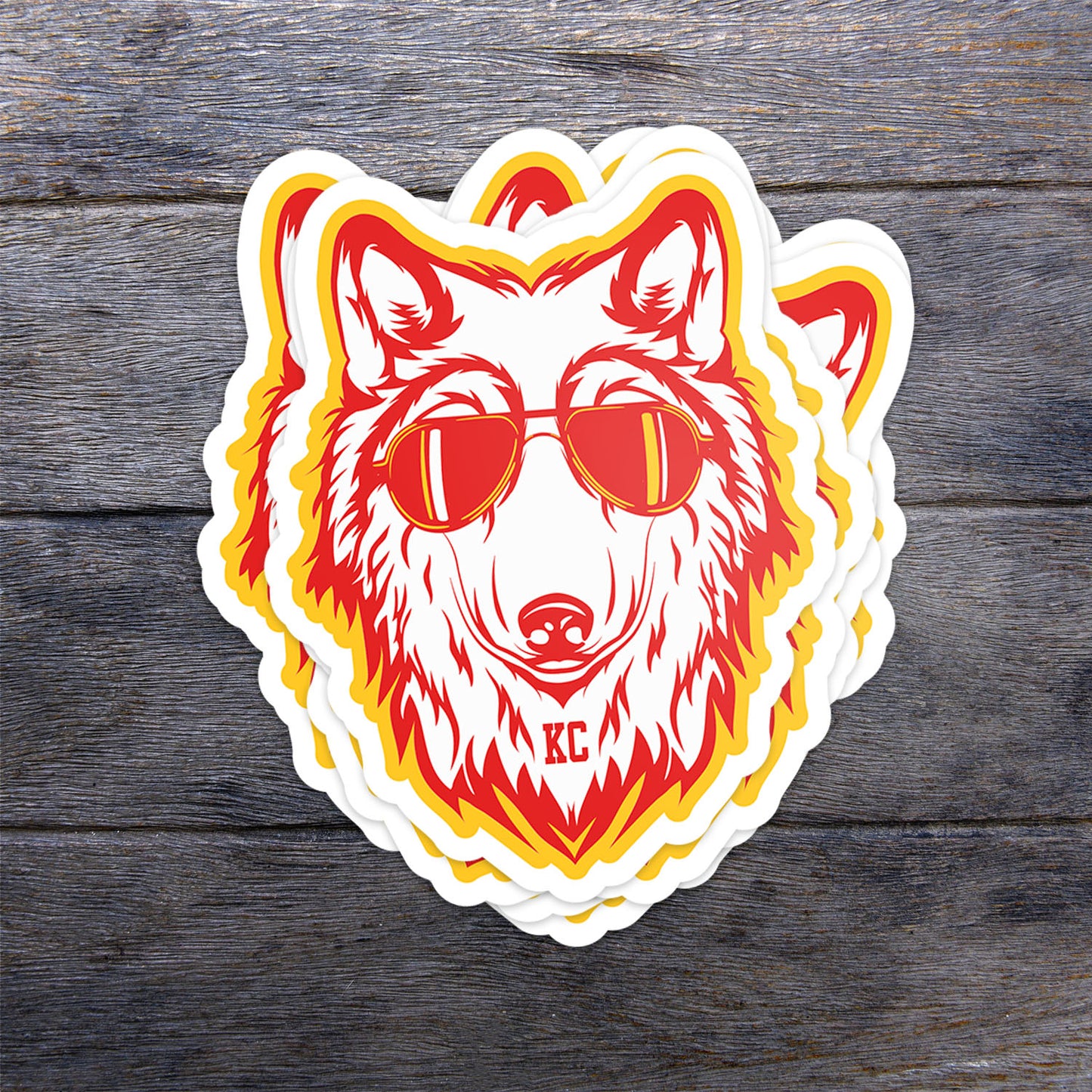 Cool Wolf KC Vinyl Sticker
