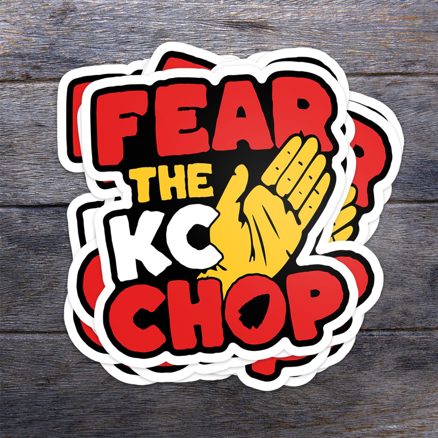 Fear The KC Chop Vinyl Sticker