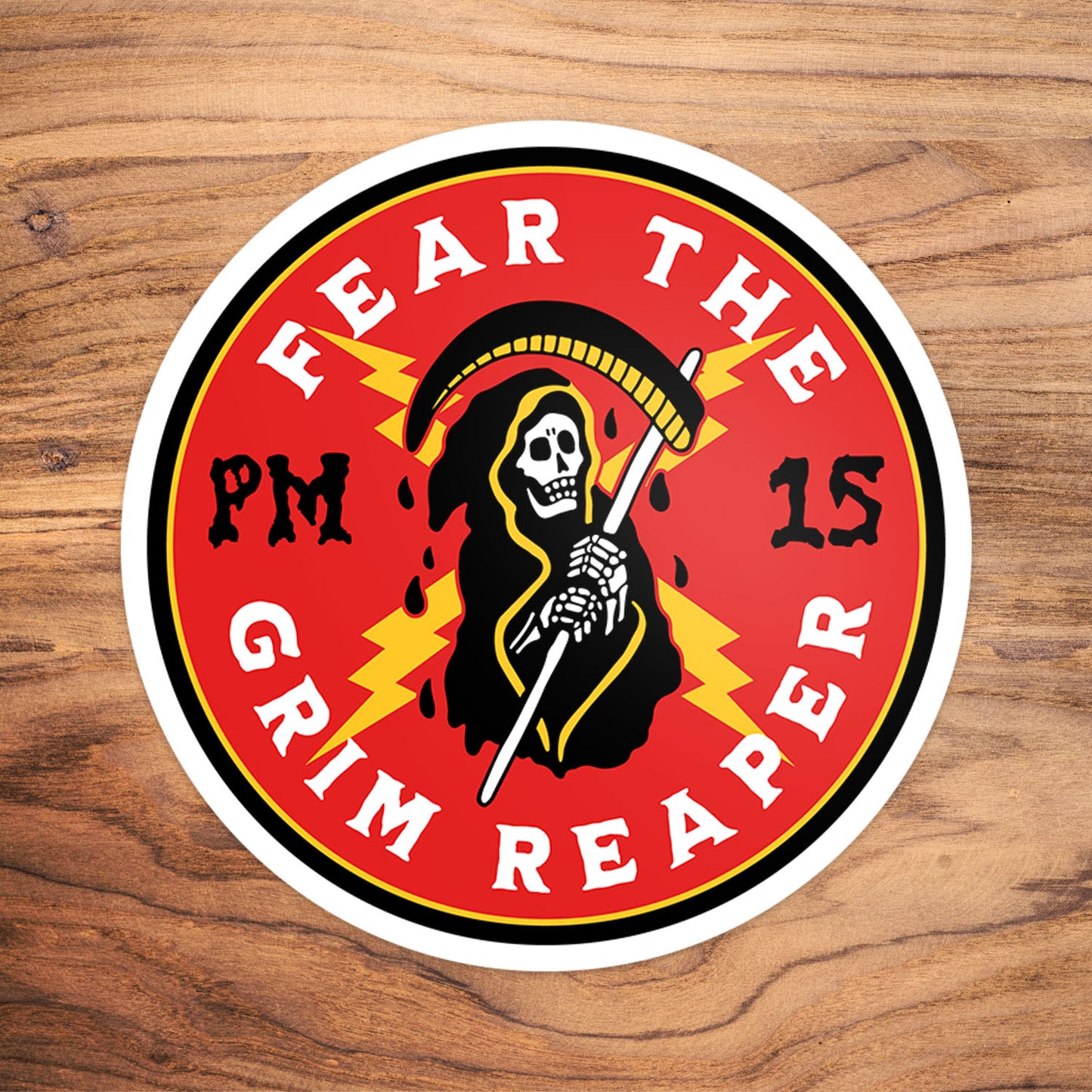 Fear The Grim Reaper Vinyl Sticker