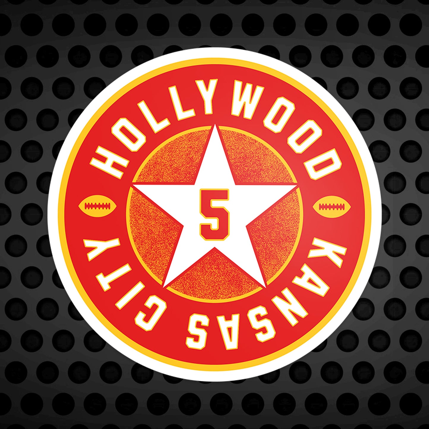 Hollywood Star Vinyl Sticker