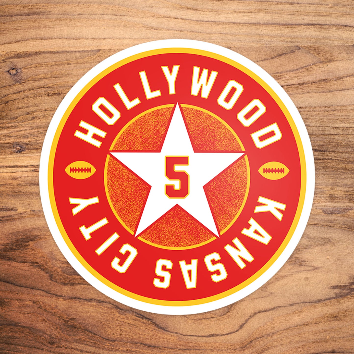 Hollywood Star Vinyl Sticker