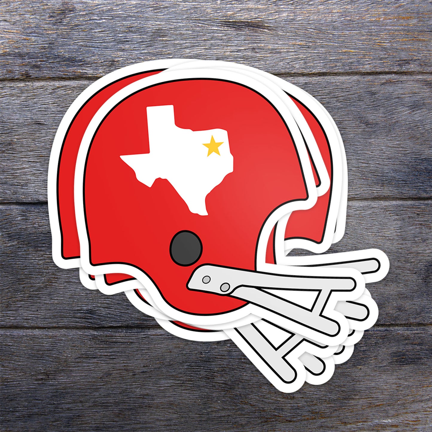 Retro Texans Helmet Vinyl Sticker