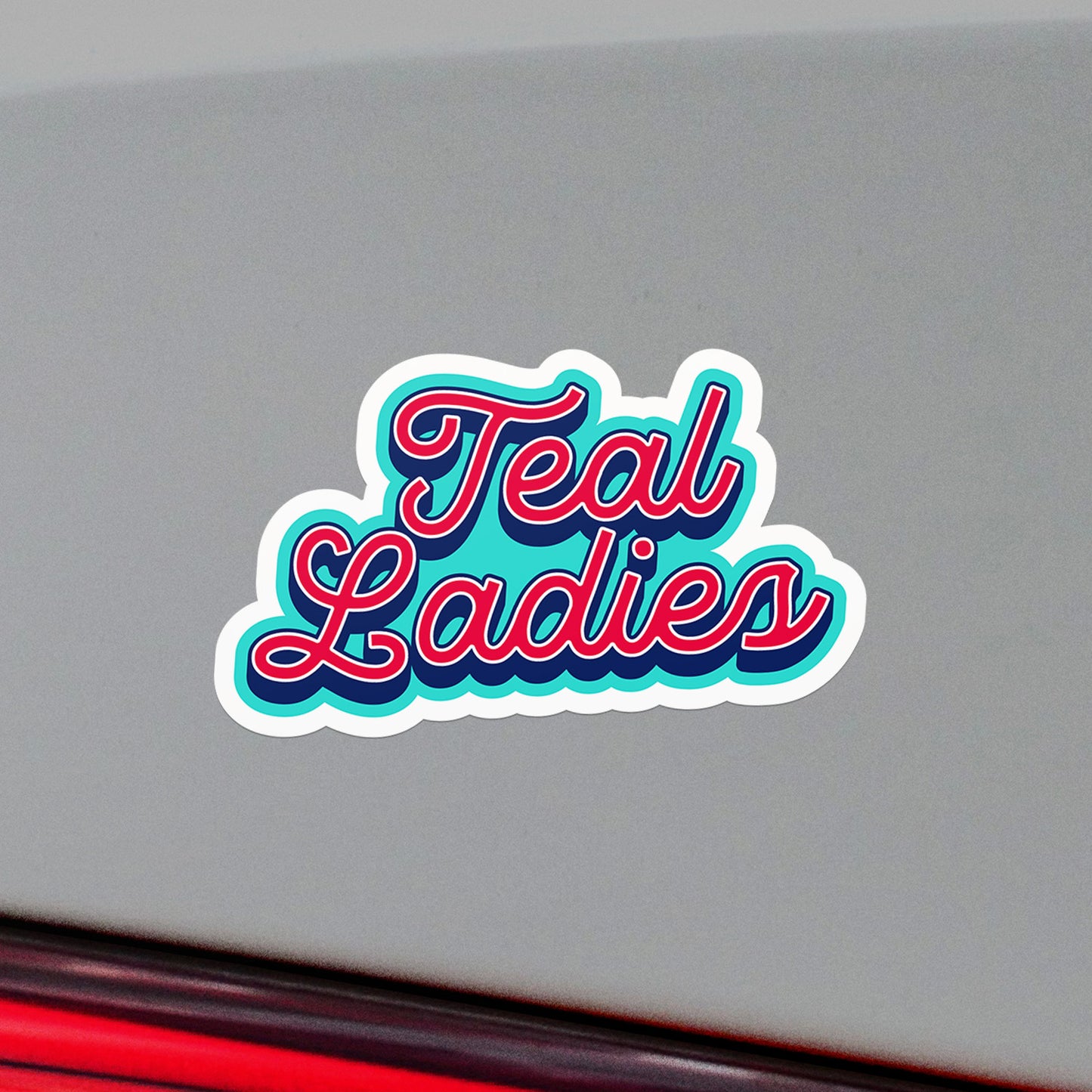 Teal Ladies Vinyl Sticker