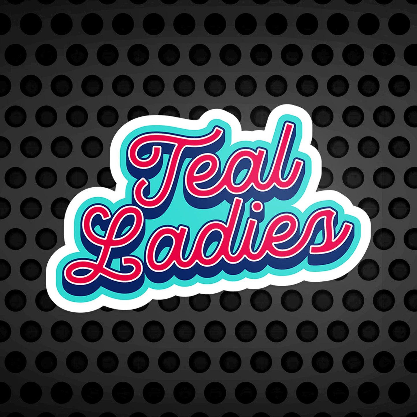 Teal Ladies Vinyl Sticker