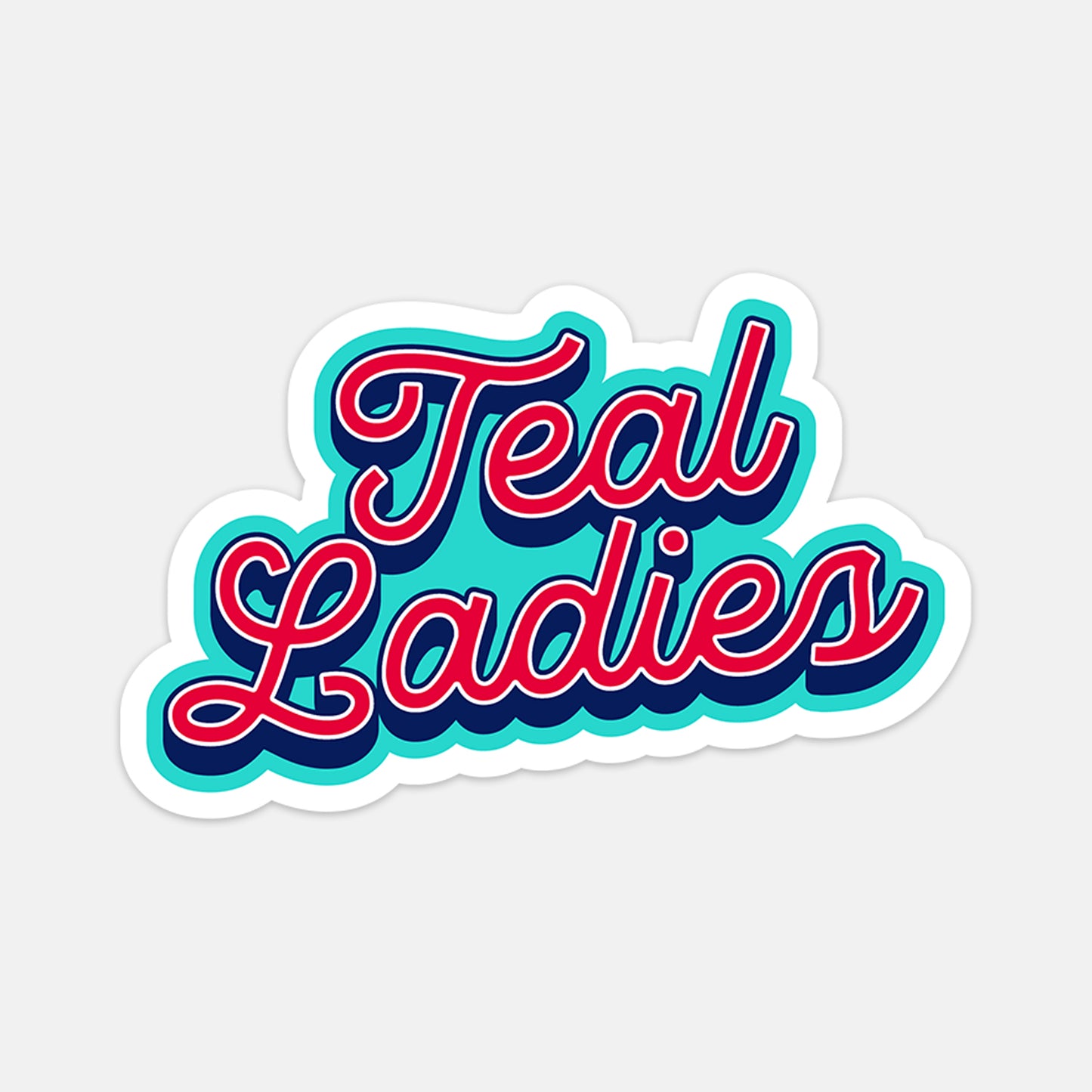 Teal Ladies Vinyl Sticker