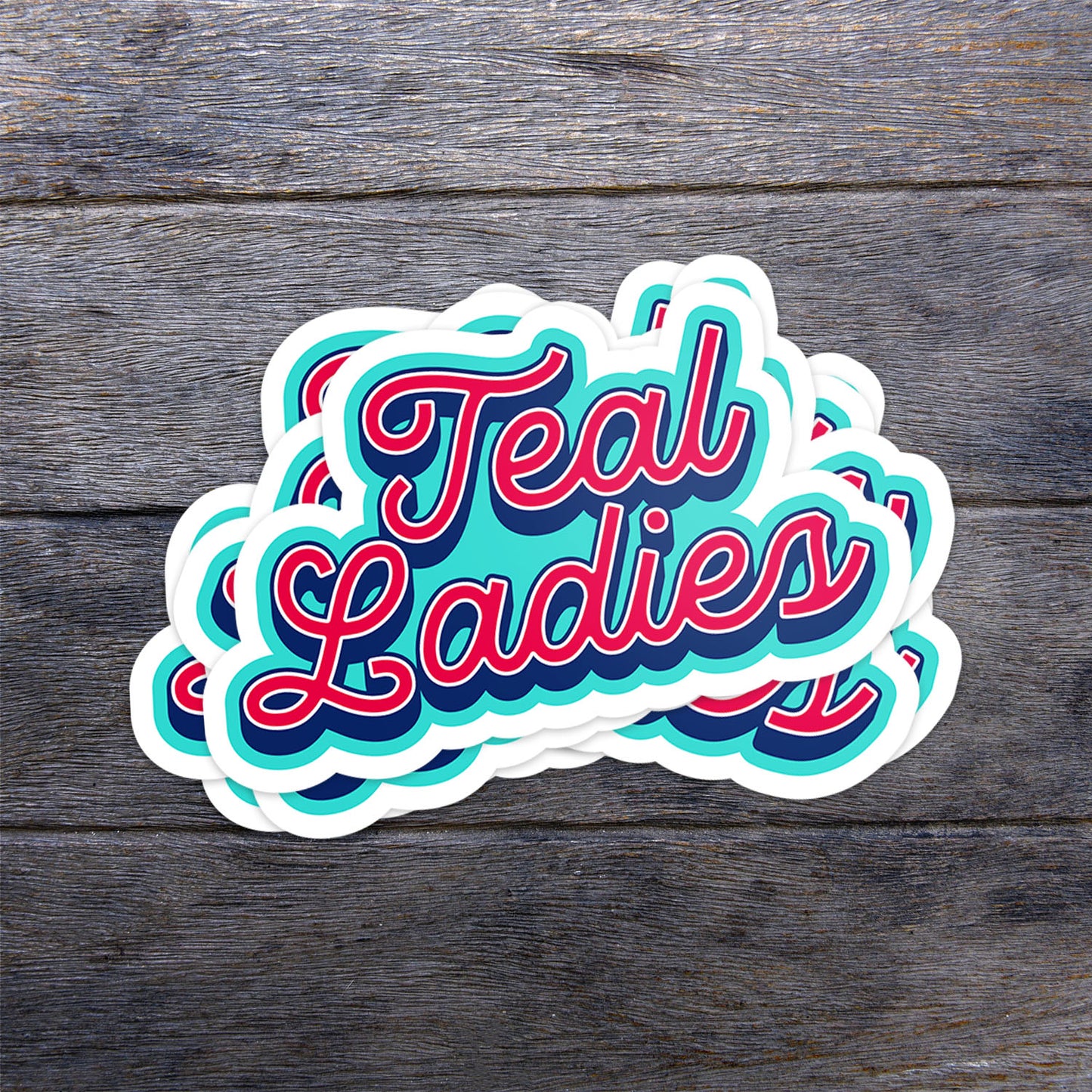 Teal Ladies Vinyl Sticker