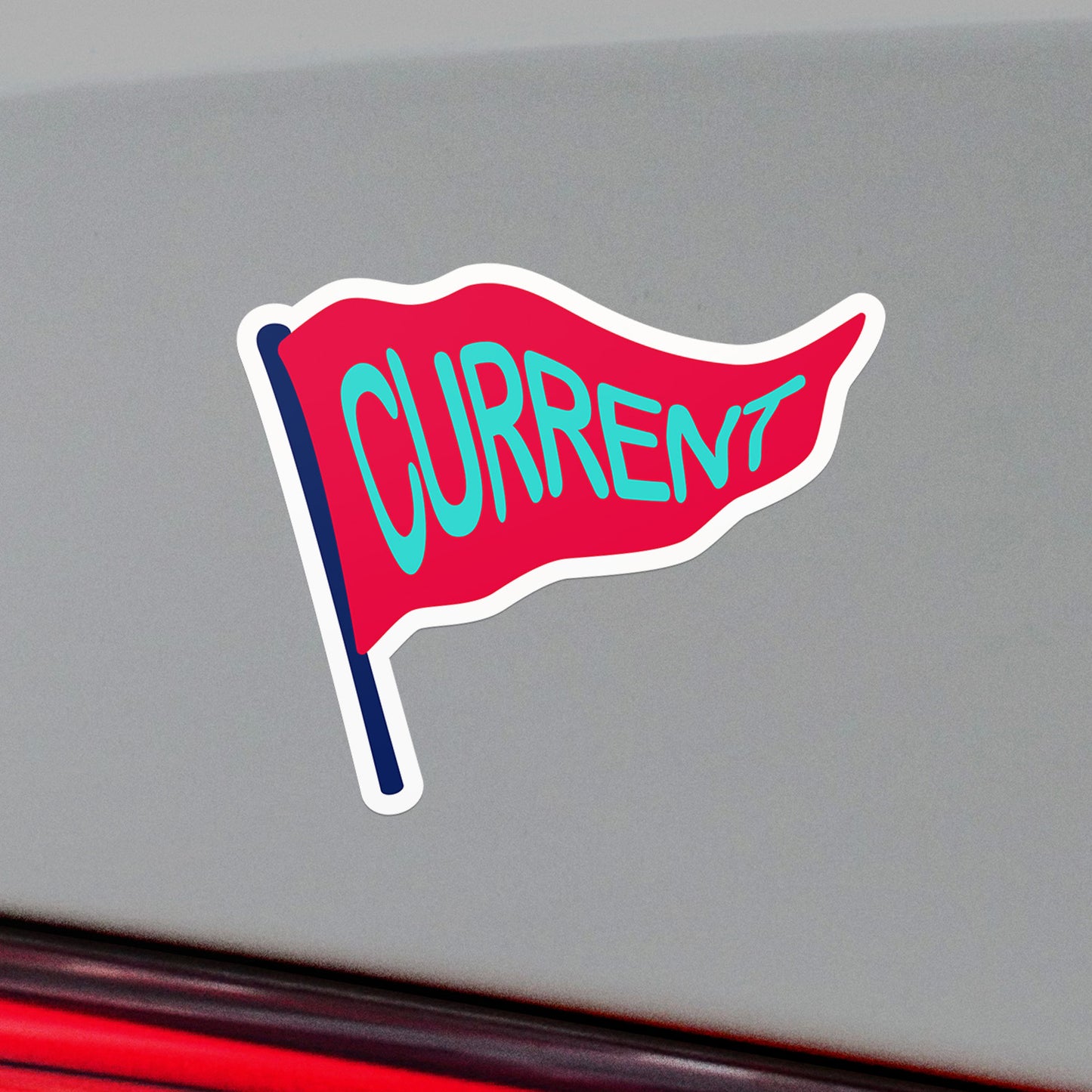 Current Spirit Pennant Vinyl Sticker