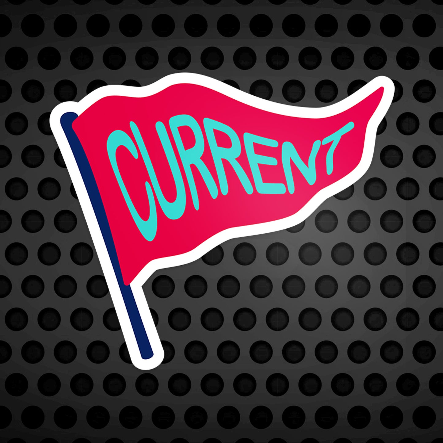 Current Spirit Pennant Vinyl Sticker