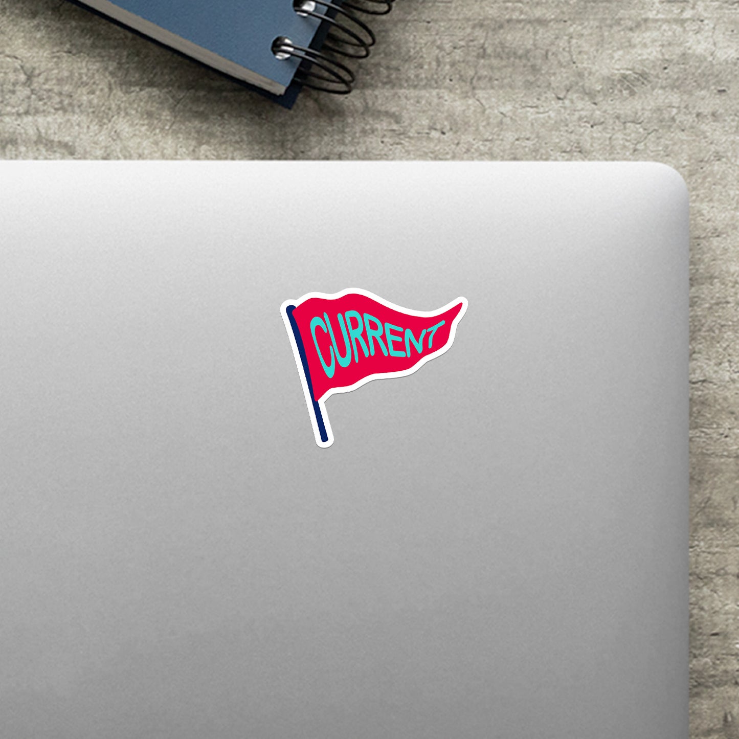 Current Spirit Pennant Vinyl Sticker