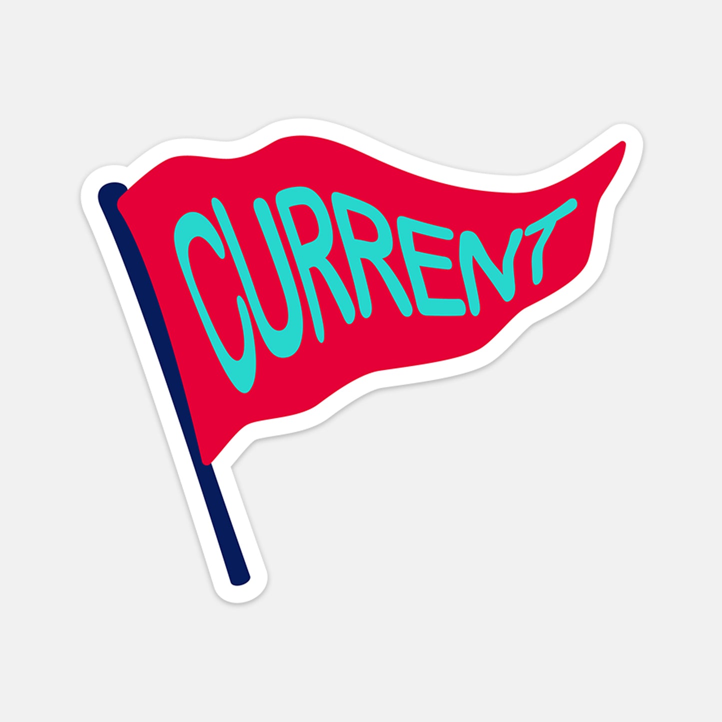 Current Spirit Pennant Vinyl Sticker