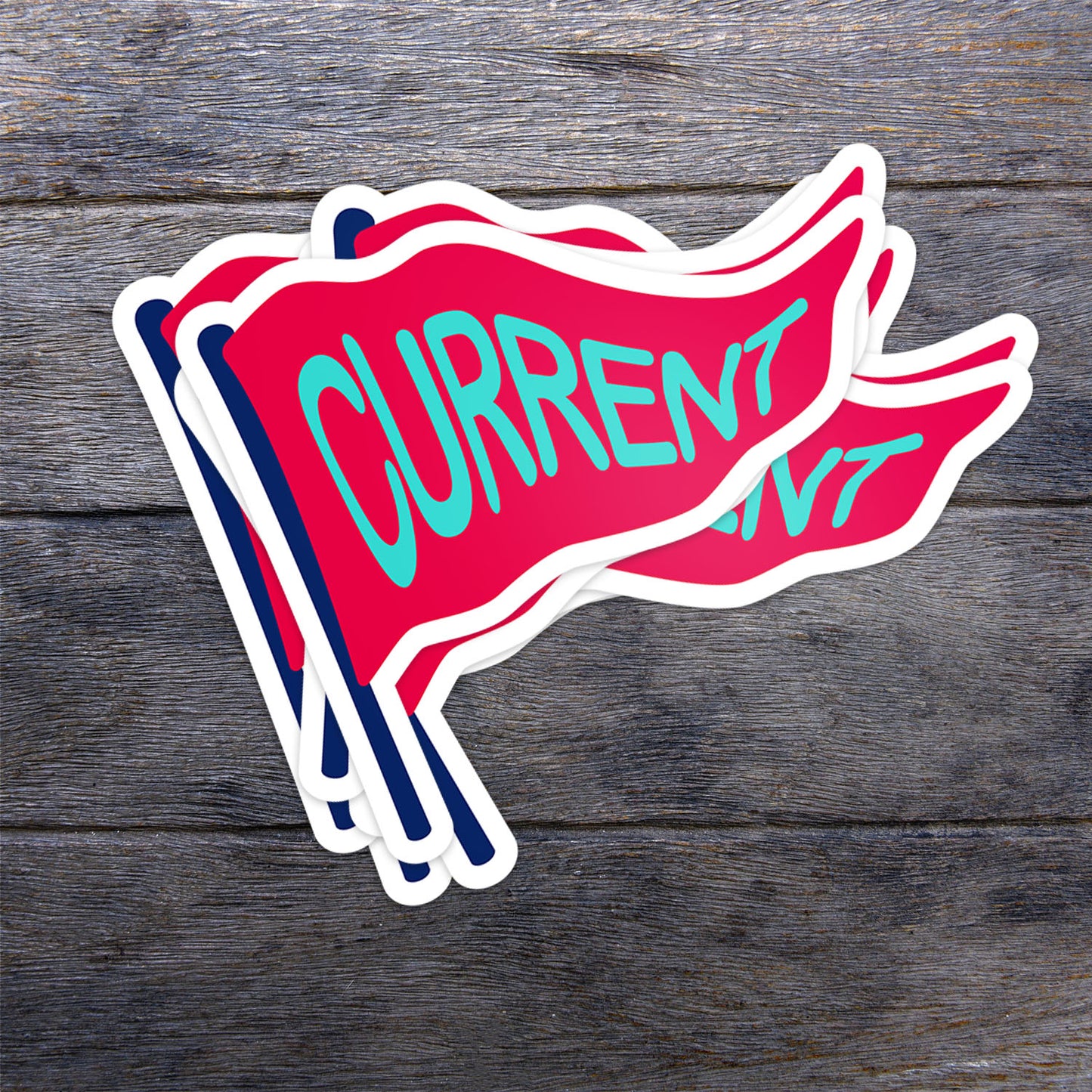 Current Spirit Pennant Vinyl Sticker