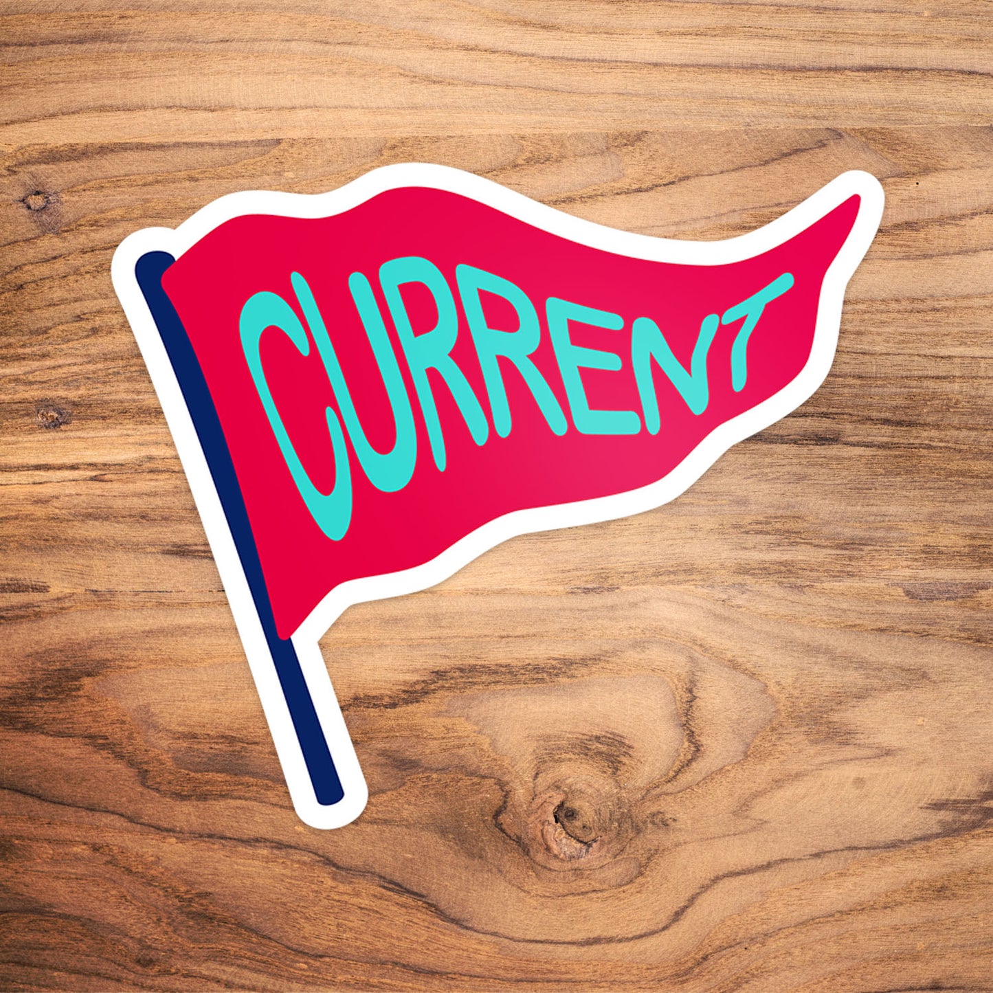 Current Spirit Pennant Vinyl Sticker