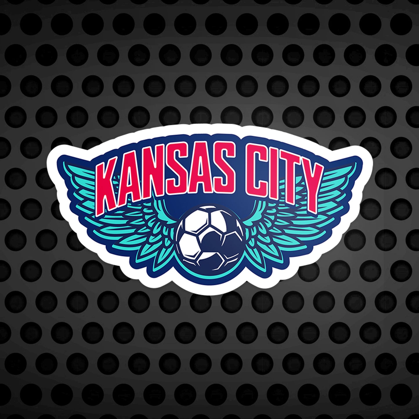 KC Wing Ball Vinyl Sticker