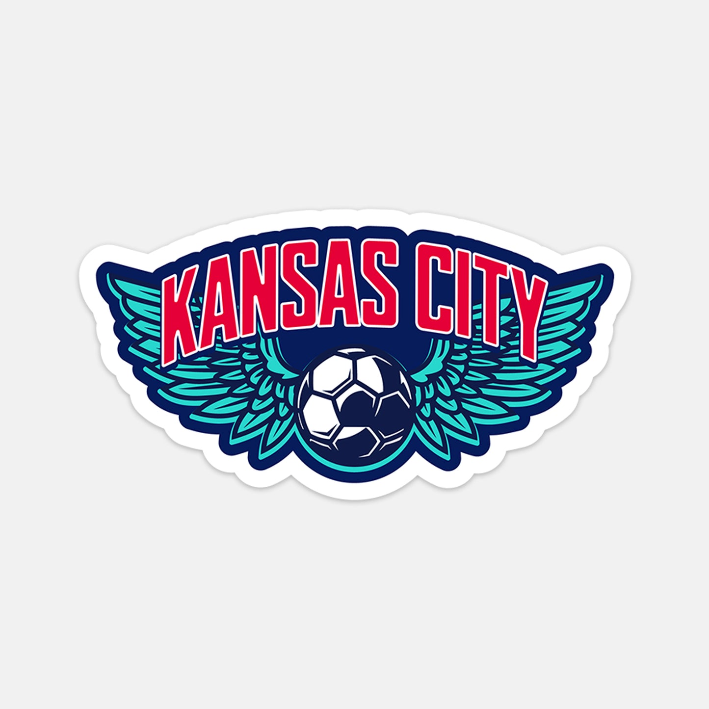 KC Wing Ball Vinyl Sticker