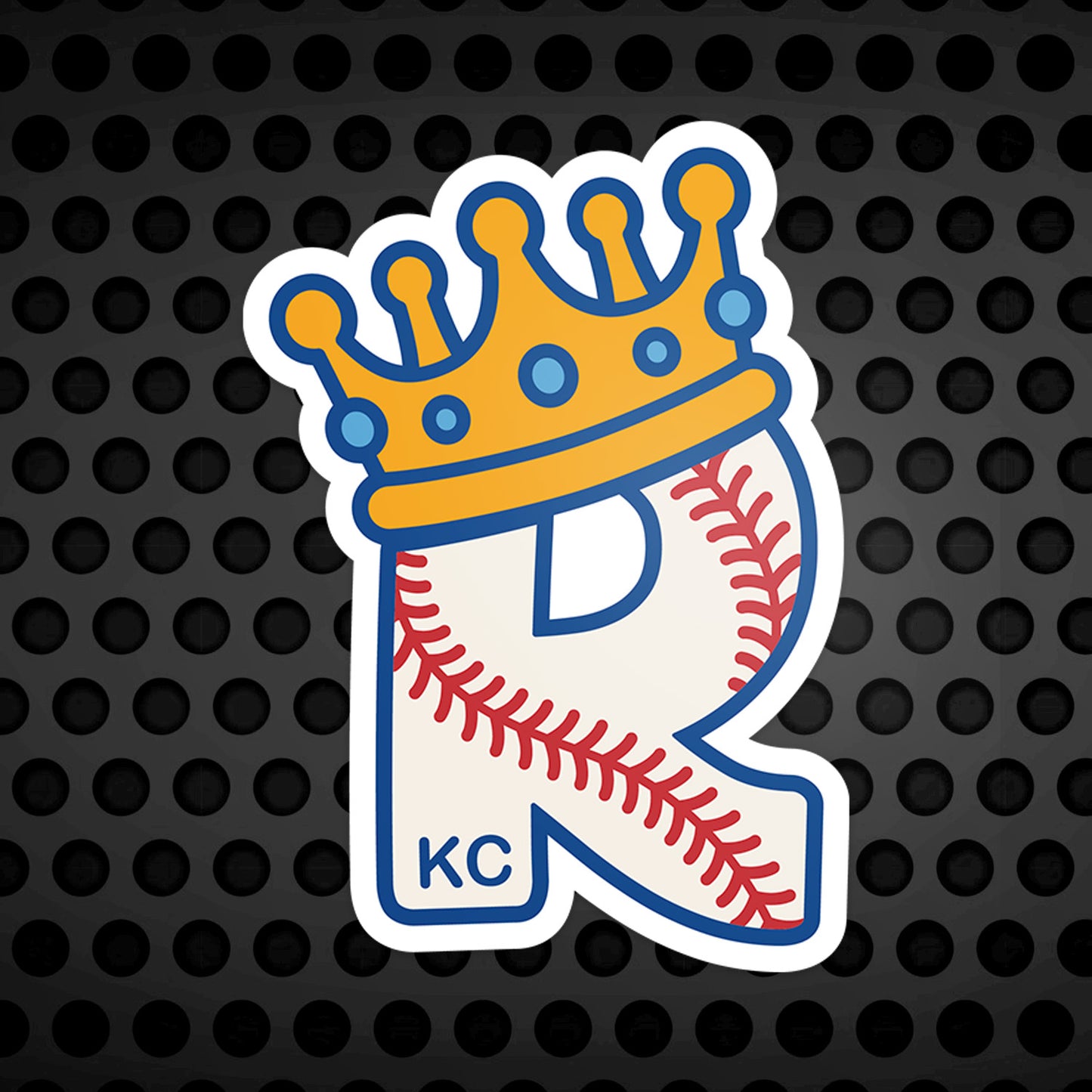 Crowned R-Ball Vinyl Sticker