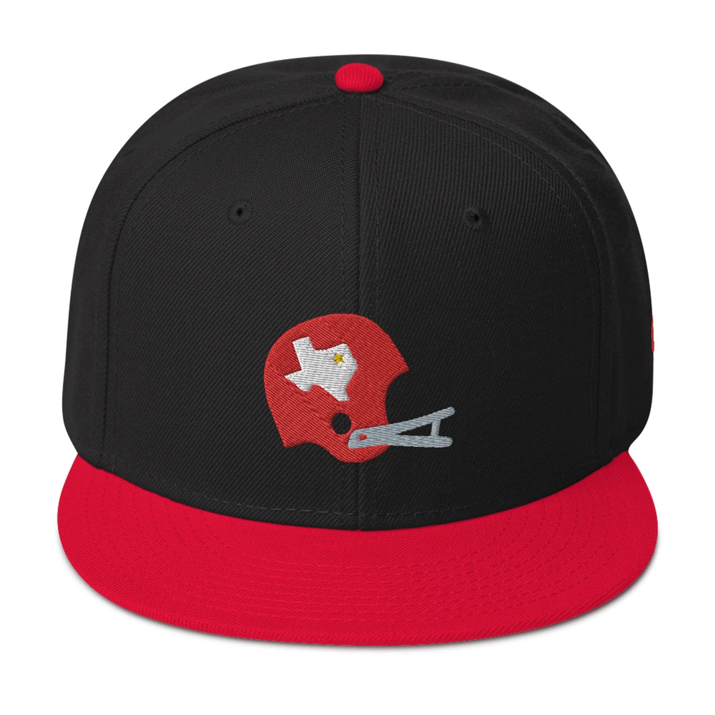 KC SWag Kansas City Chiefs Black/Red Texans Helmet Flat Snapback hat
