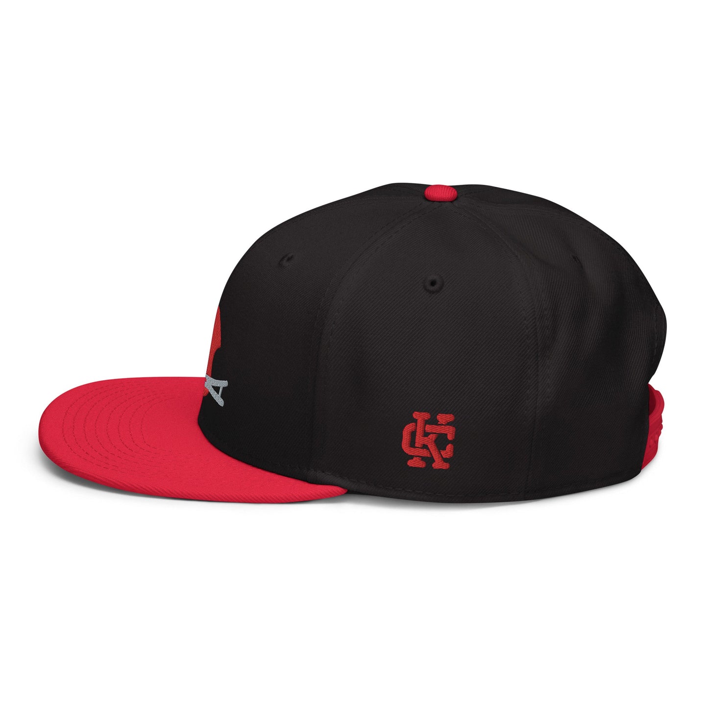 KC SWag Kansas City Chiefs Black/Red Texans Helmet Flat Snapback hat