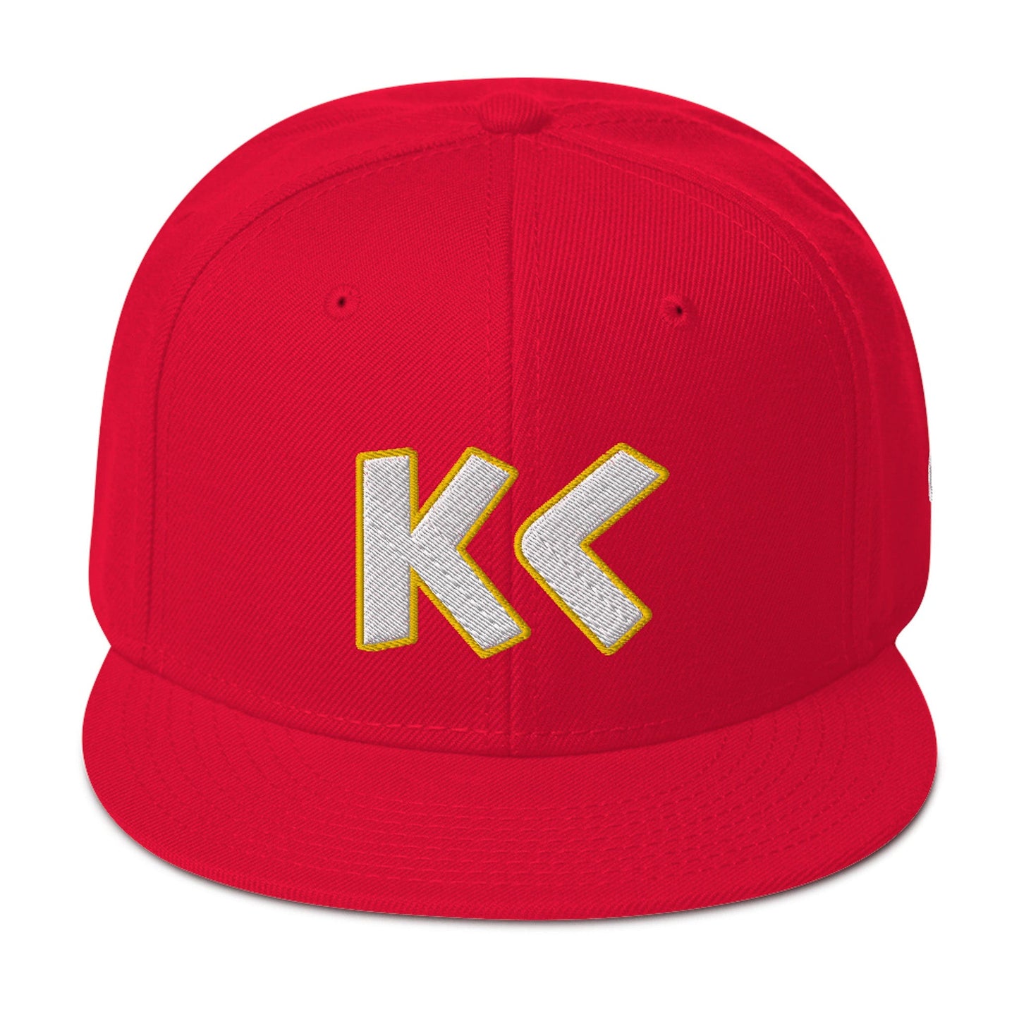 KC SWag Kansas City Chiefs red Greek KC Flat Snapback hat