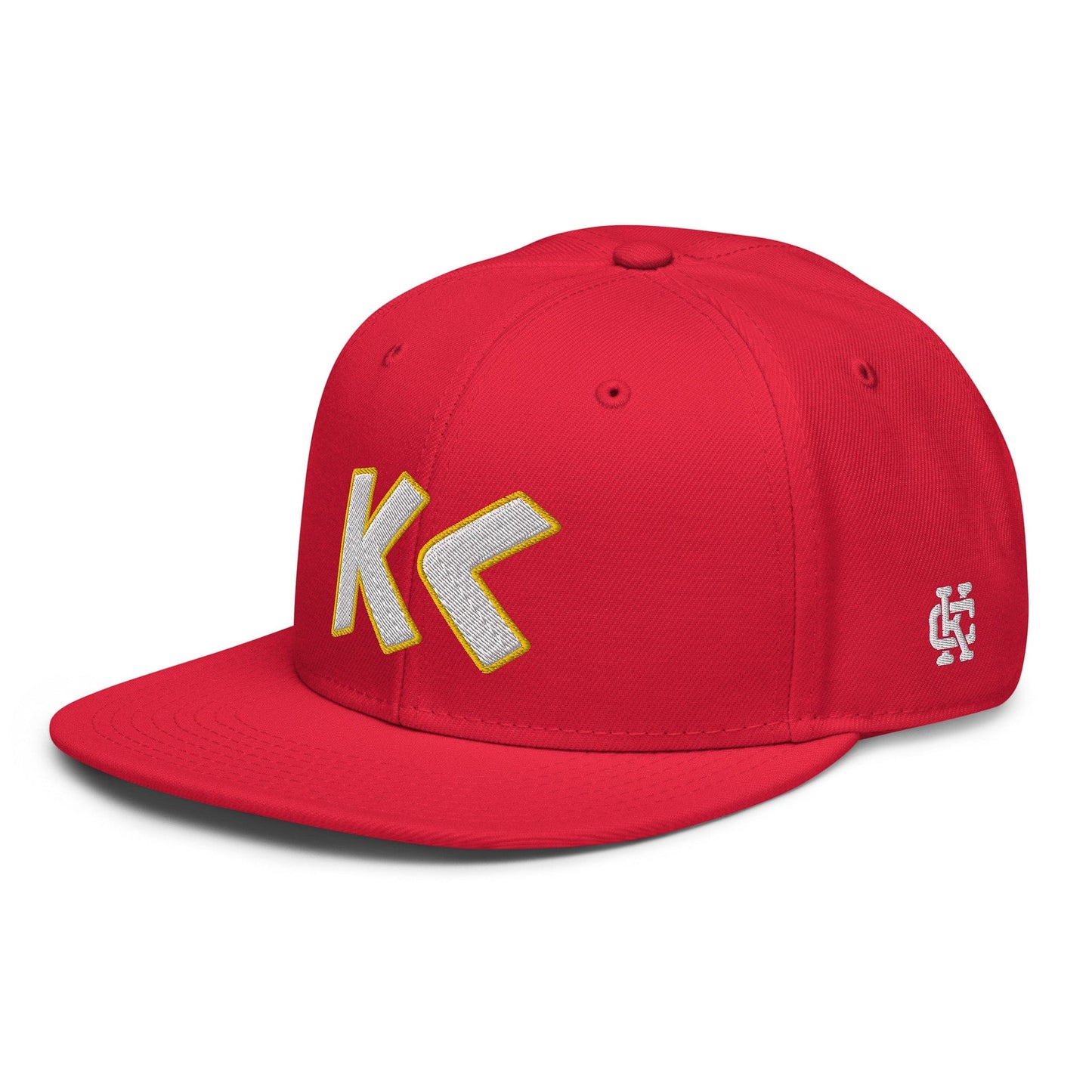 KC SWag Kansas City Chiefs red Greek KC Flat Snapback hat