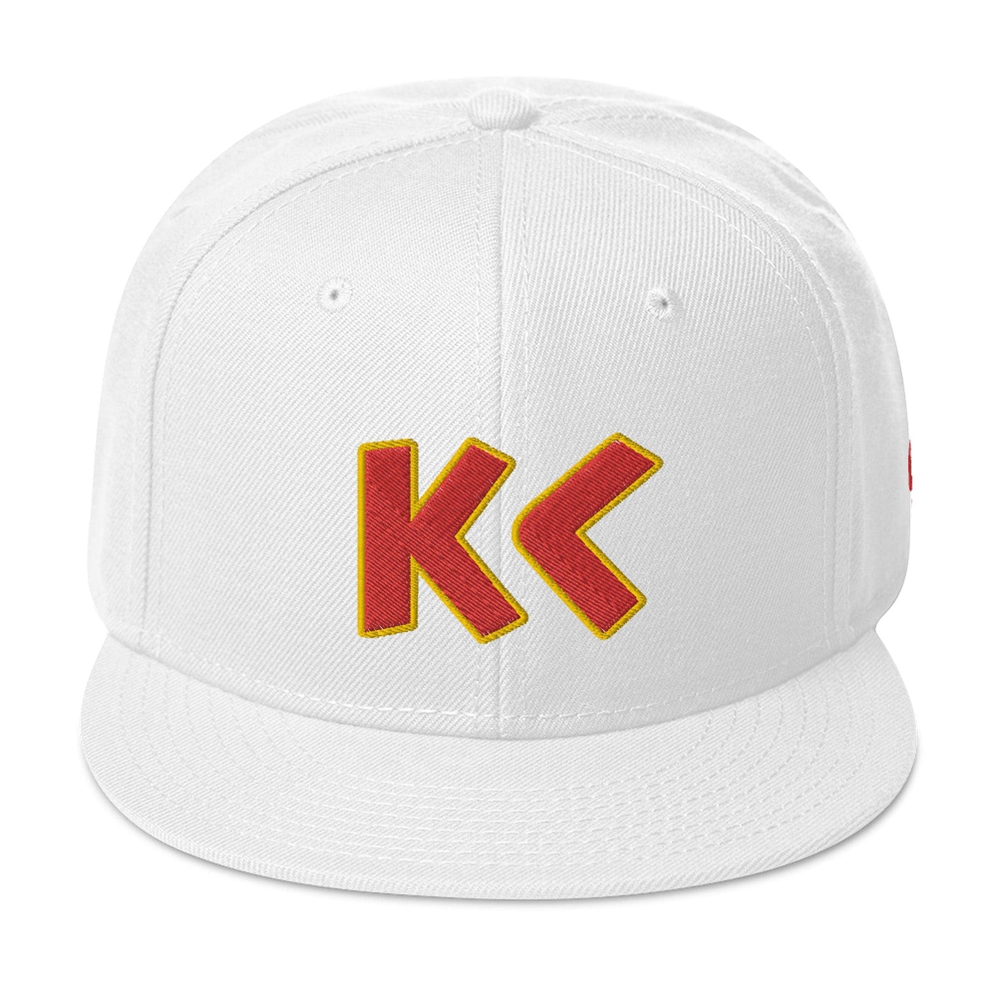 KC SWag Kansas City Chiefs White Greek KC Flat Snapback hat
