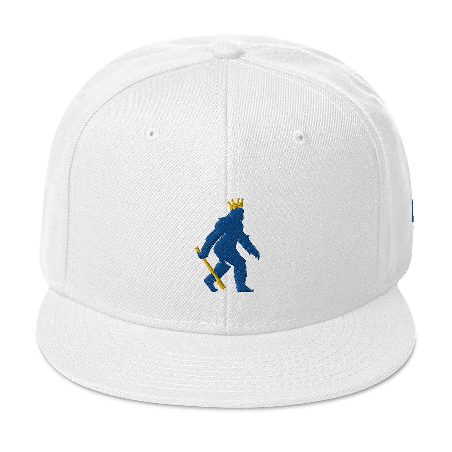 KC Swag Kansas City Royals White Crowned Pasquatch Flat Snapback Hat