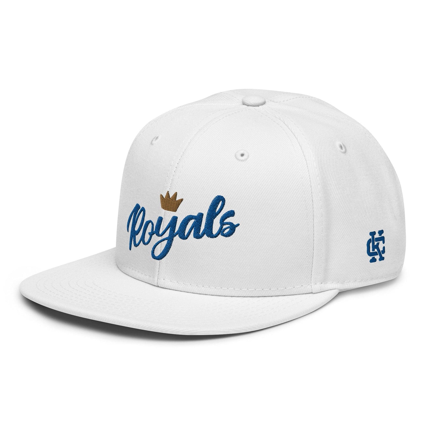 KC Swag Kansas City Royals White Flower Crown Flat Snapback Hat