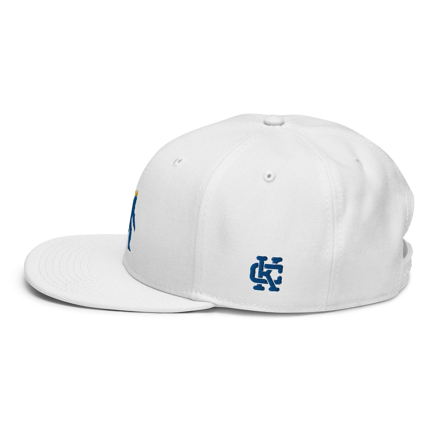 KC Swag Kansas City Royals White Crowned Pasquatch Flat Snapback Hat