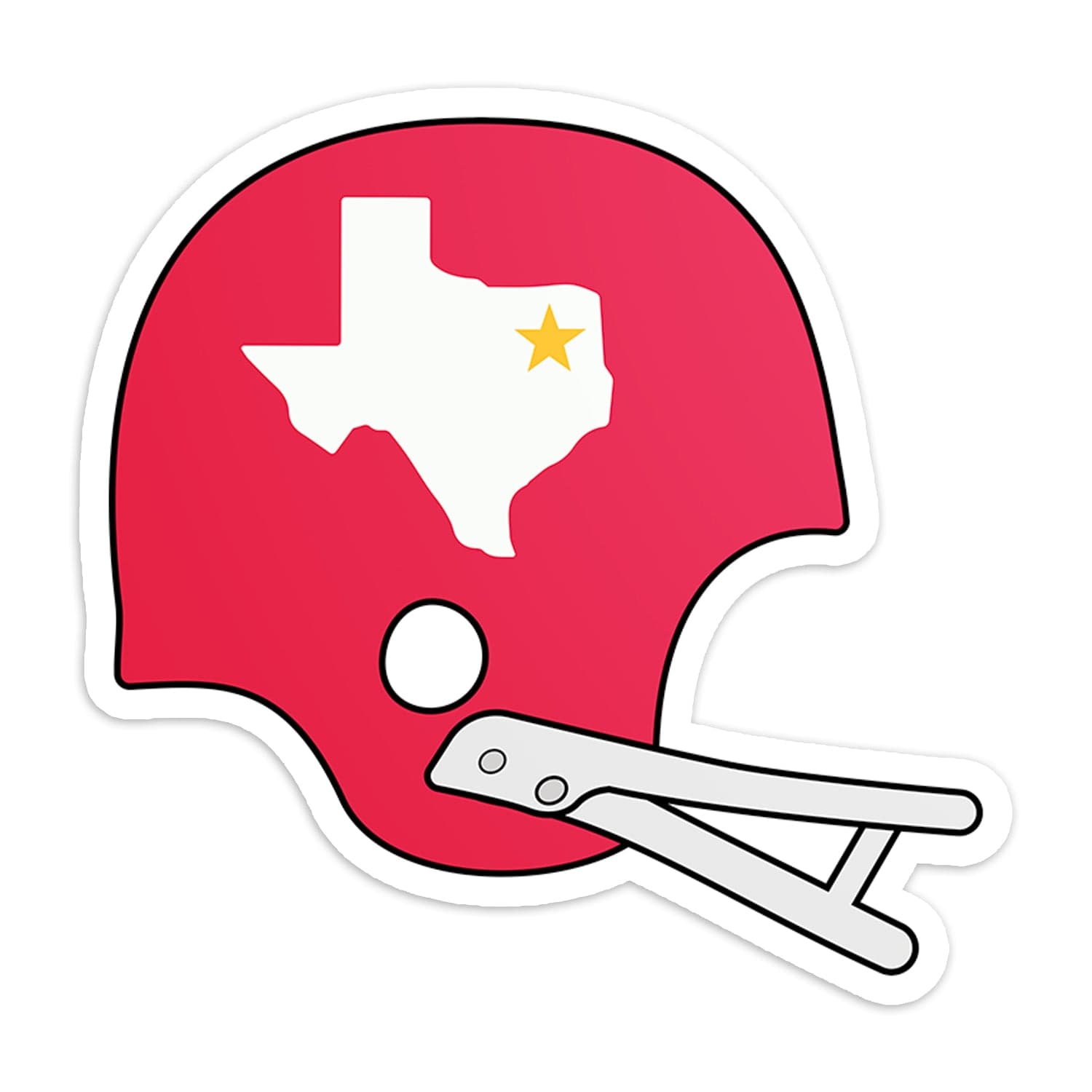 Vintage Texans Helmet - Kansas City Chiefs Die-Cut Sticker