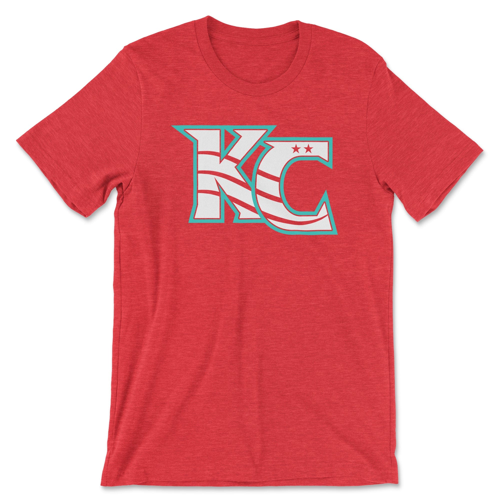 Kansas City Royals Kansas City Chiefs Heart V-Neck T-Shirt in 2023