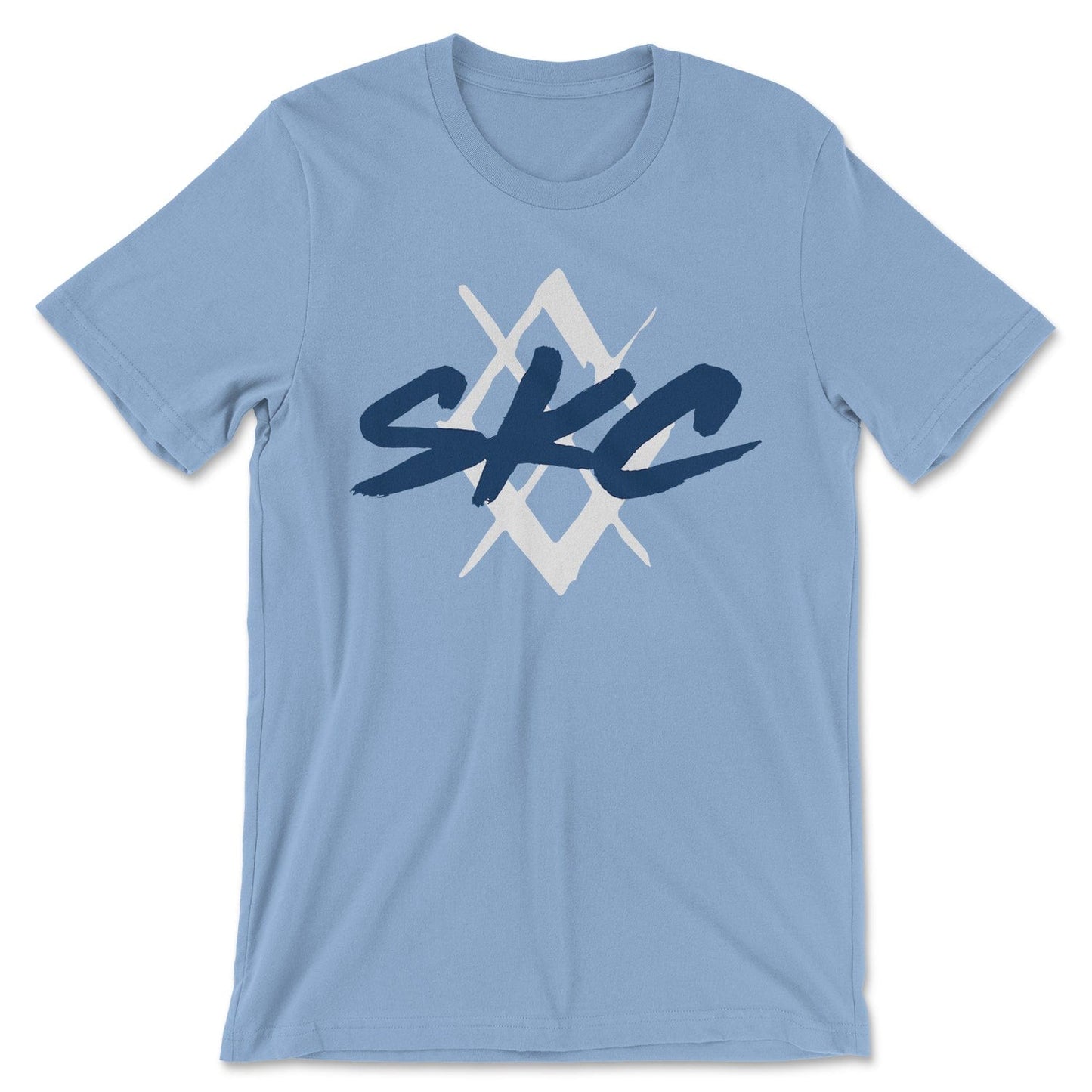 KC Swag Sporting Kansas City PAINTED SKC DIAMOND on baby blue unisex t-shirt