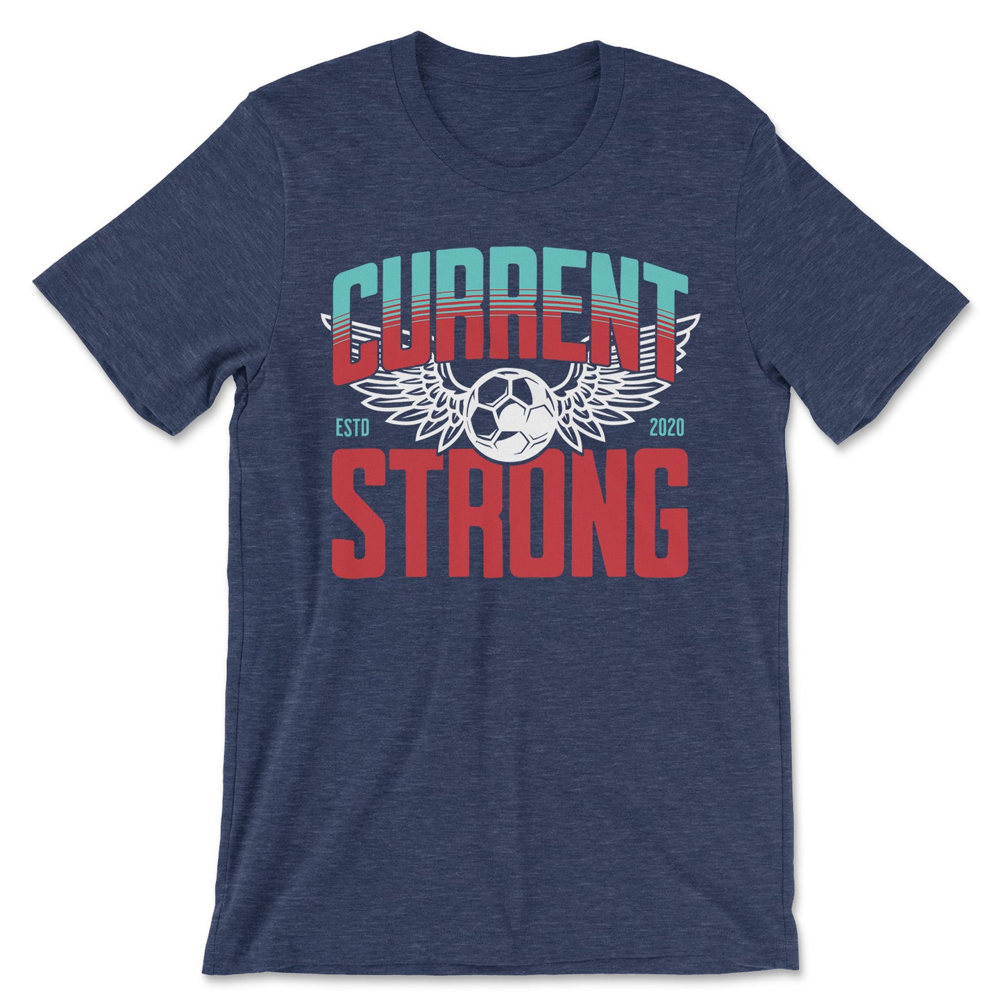 KC Swag Kansas City Current CURRENT STRONG on heather navy unisex t-shirt