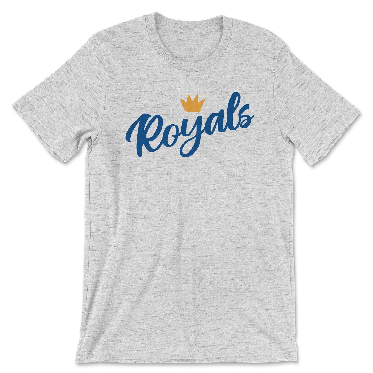 KC Swag Kansas City Royals ROYALS CROWN on ash grey unisex t-shirt
