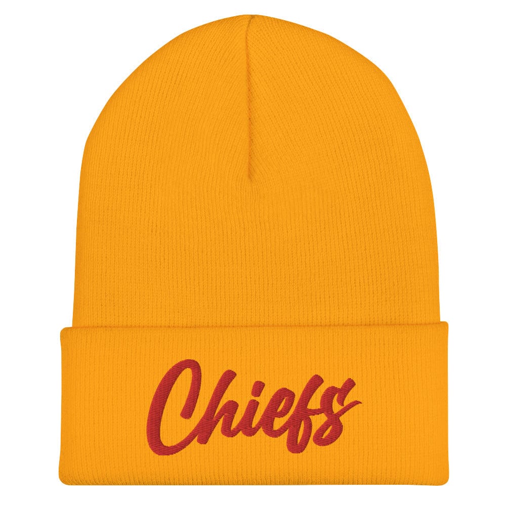 Red Chiefs Script - Kansas City Chiefs Cuffed Beanie