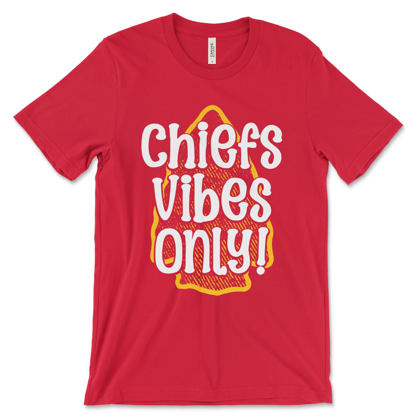 KC Swag - Kansas City Chiefs CHIEFS VIBES ONLY! on red unisex t-shirt