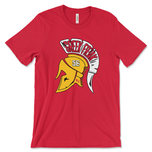 KC Swag - Kansas City Chiefs FEAR THE GREEK FREAK KARLAFTIS on red unisex t-shirt