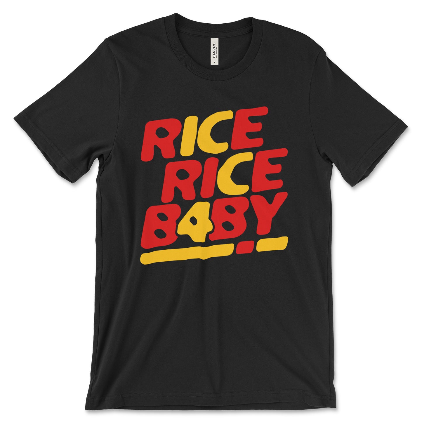 KC Swag - Kansas City Chiefs RICE RICE BABY KC 4 on black unisex t-shirt