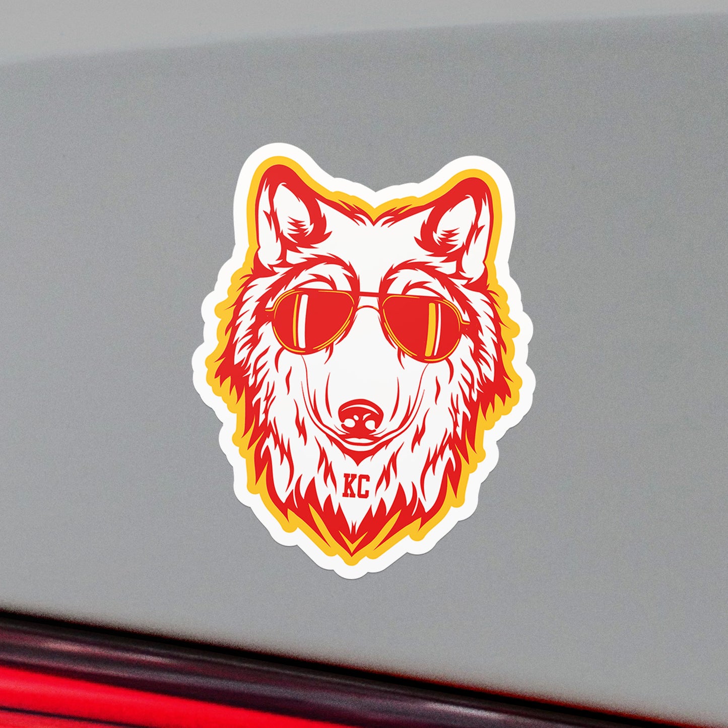 Cool Wolf KC Vinyl Sticker