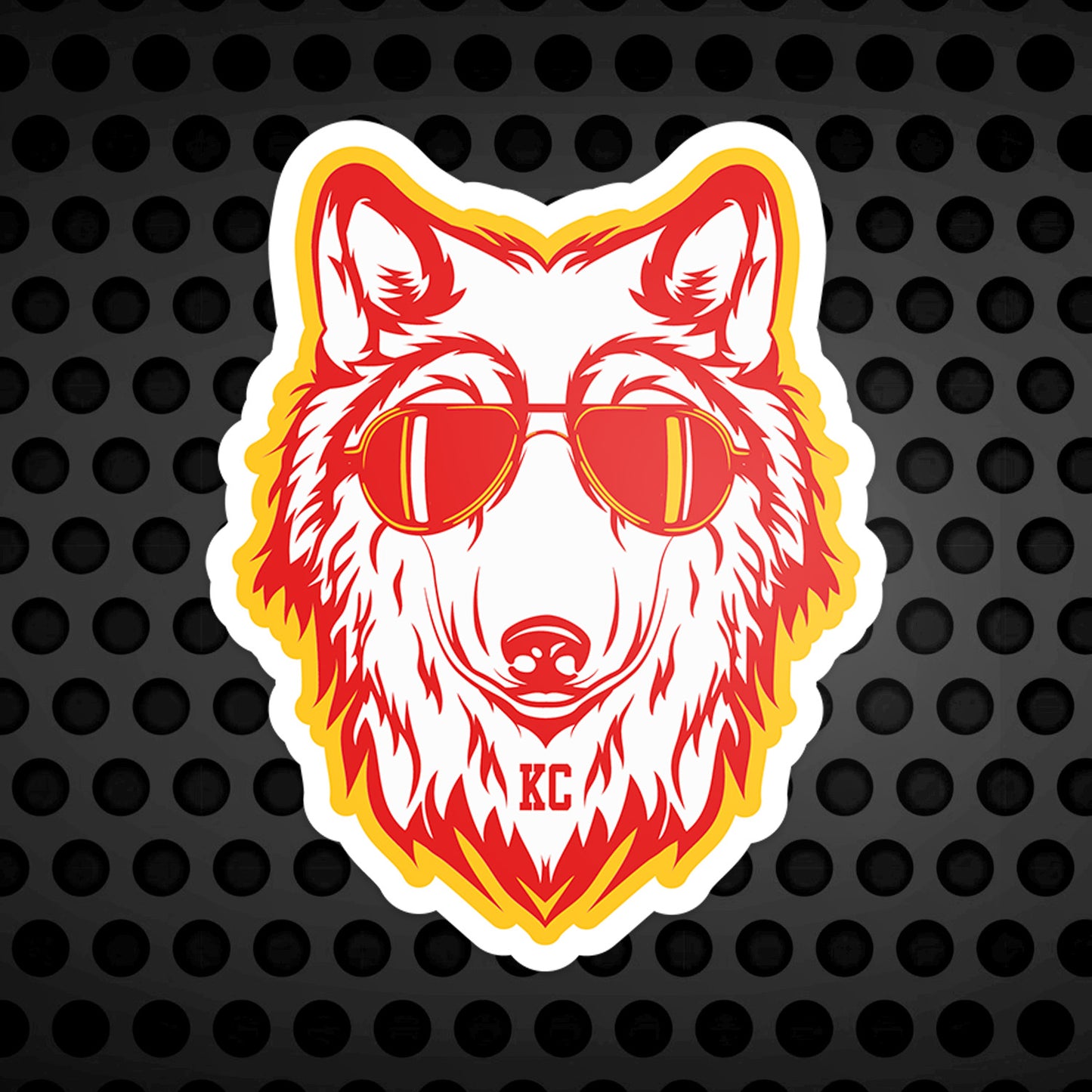 Cool Wolf KC Vinyl Sticker