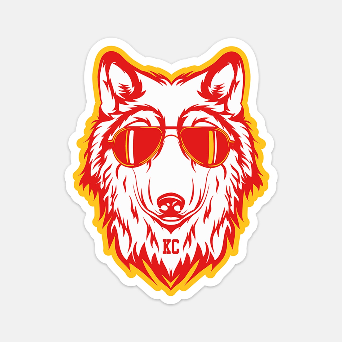 Cool Wolf KC Vinyl Sticker