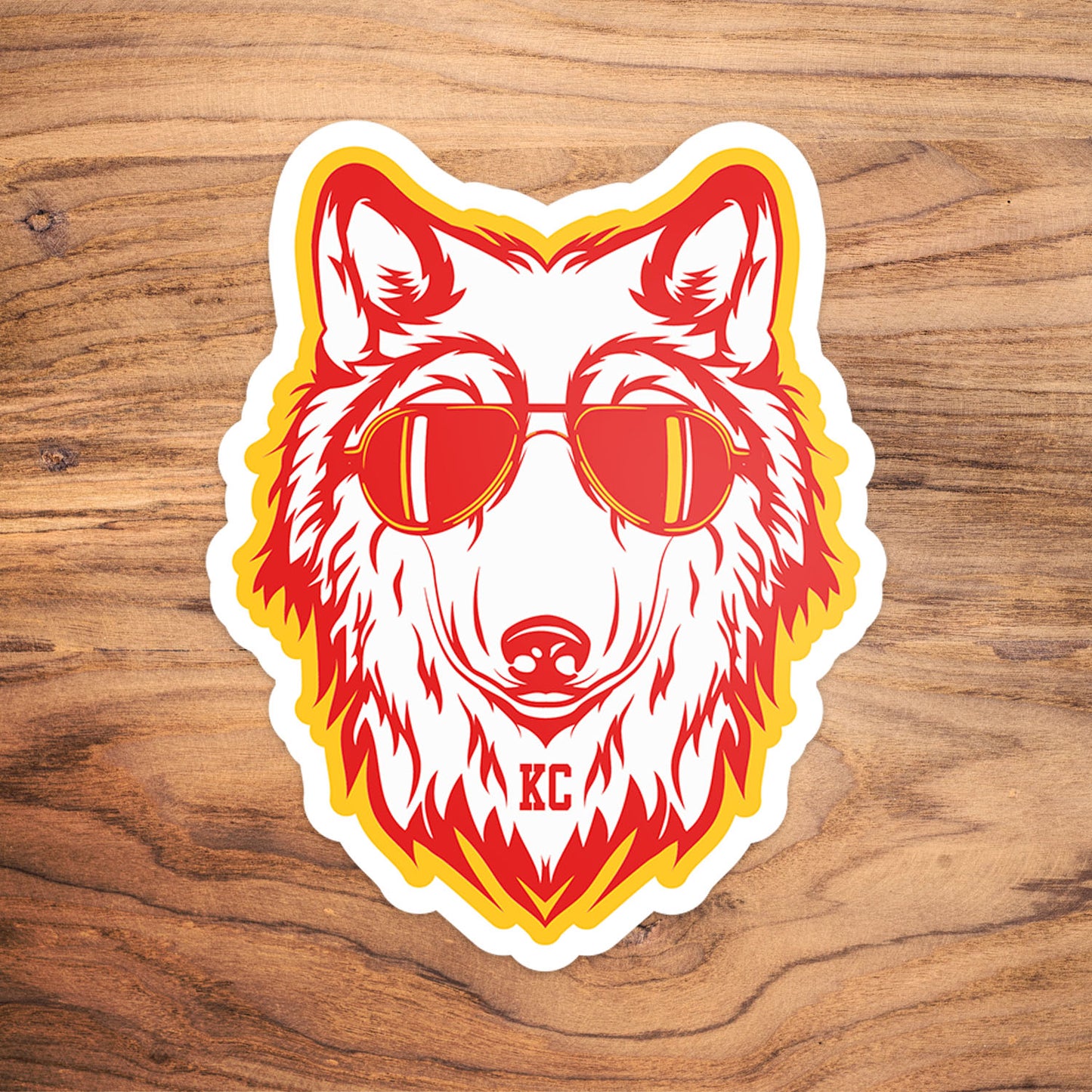 Cool Wolf KC Vinyl Sticker