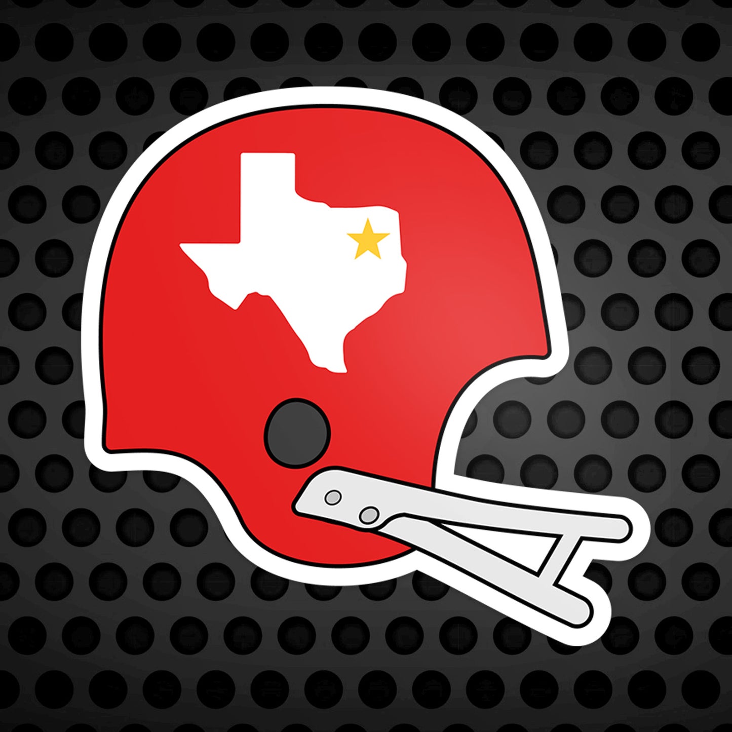 Retro Texans Helmet Vinyl Sticker