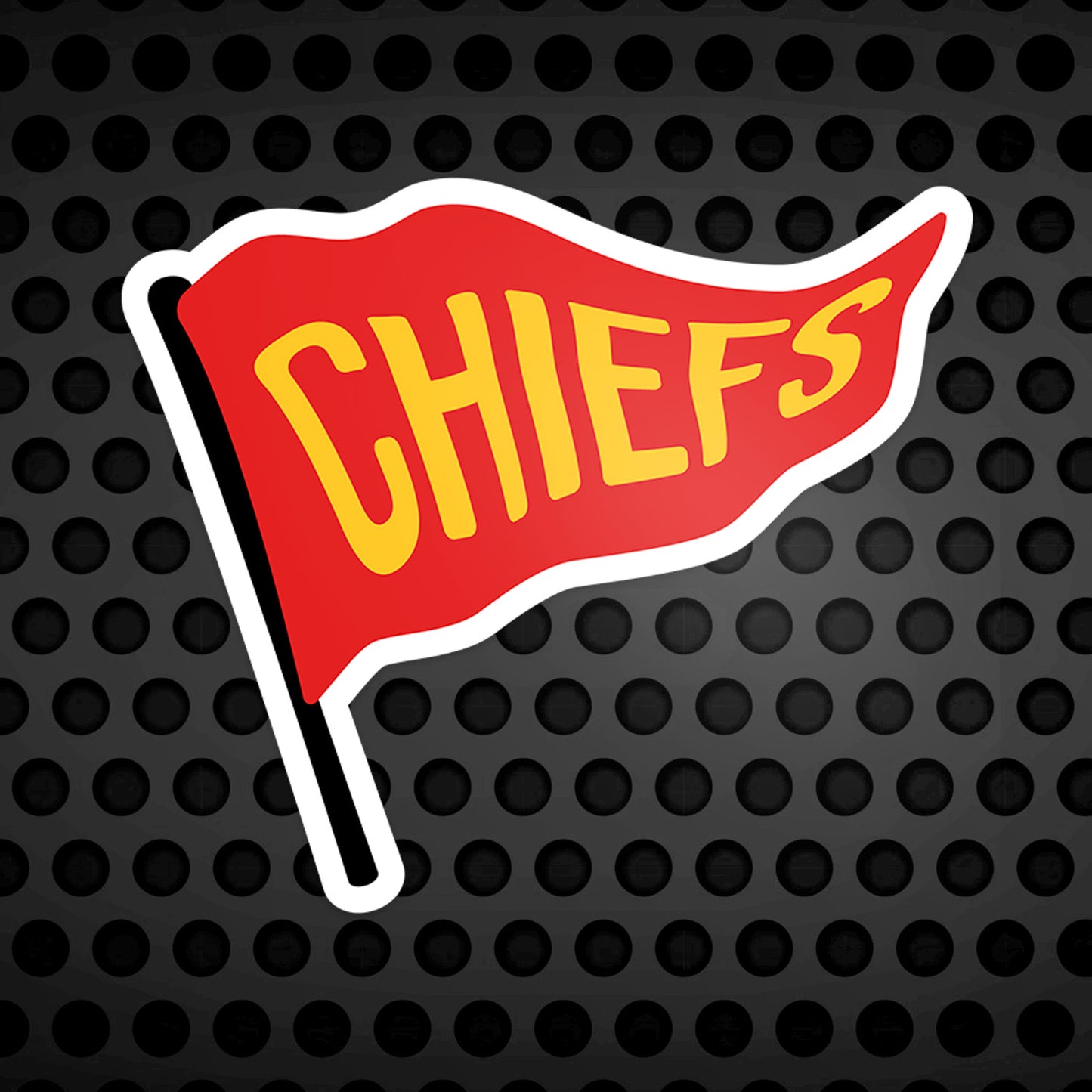Chiefs Spirit Pennant Vinyl Sticker