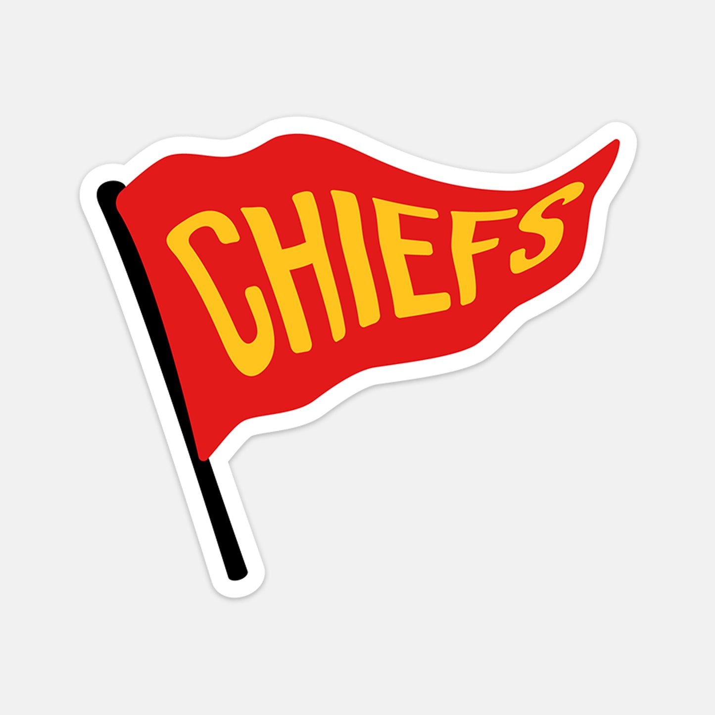 Chiefs Spirit Pennant Vinyl Sticker